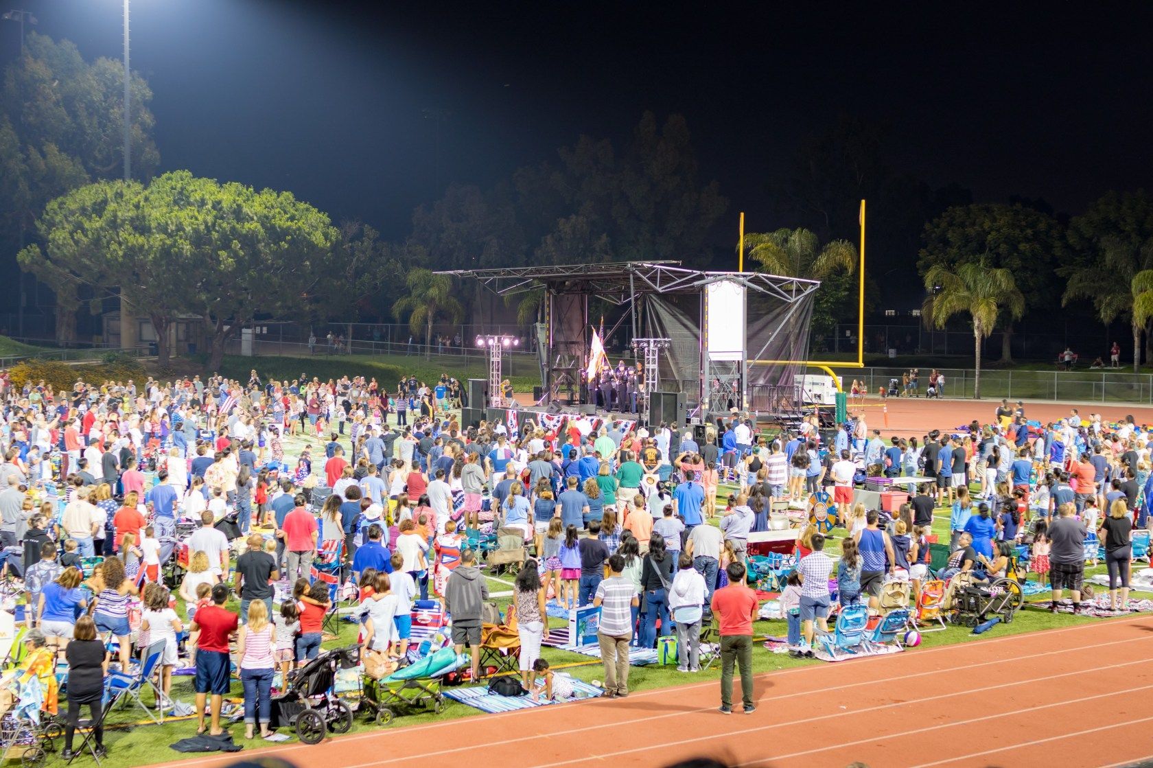 Playing US National Anthem