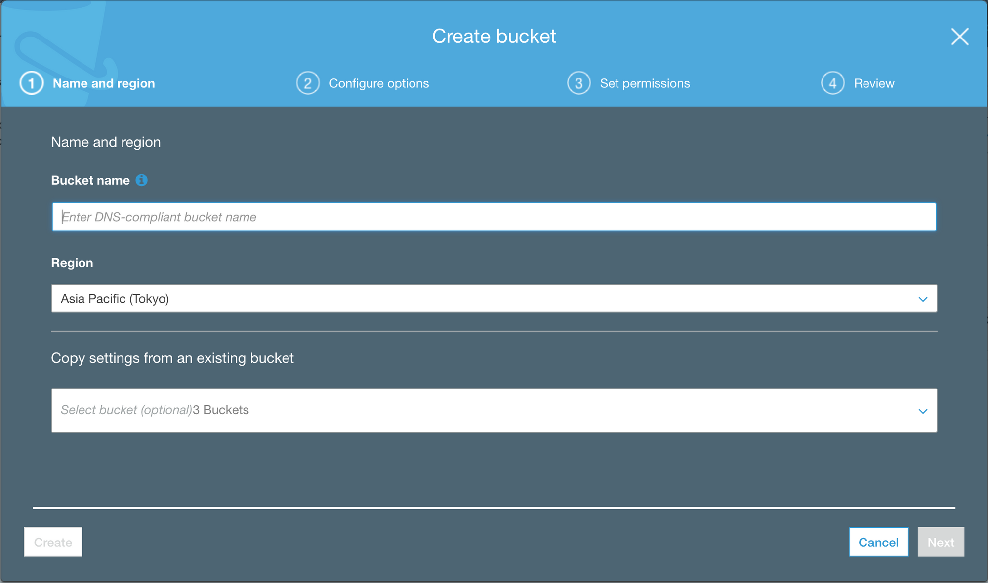 S3 Bucket Create - 1