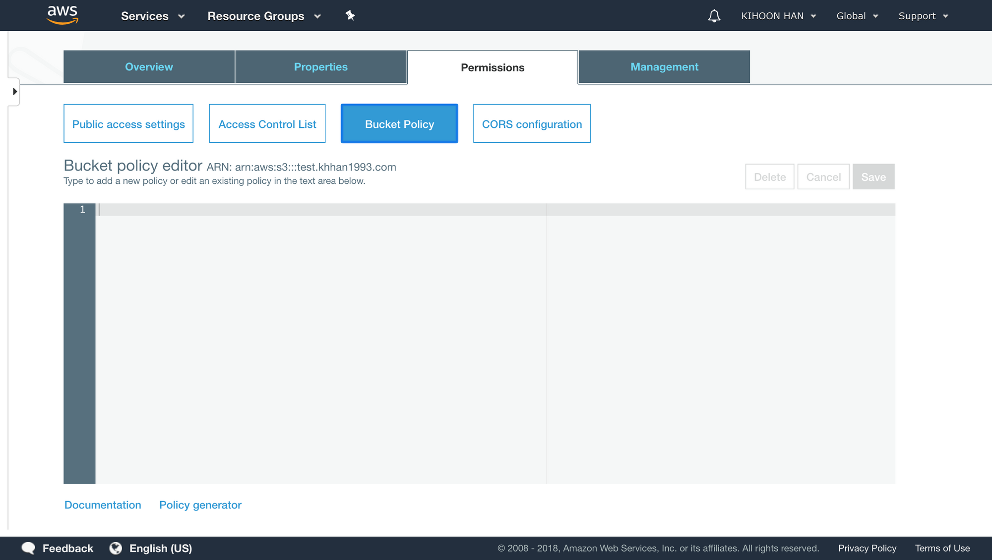 S3 Bucket Permission Setup