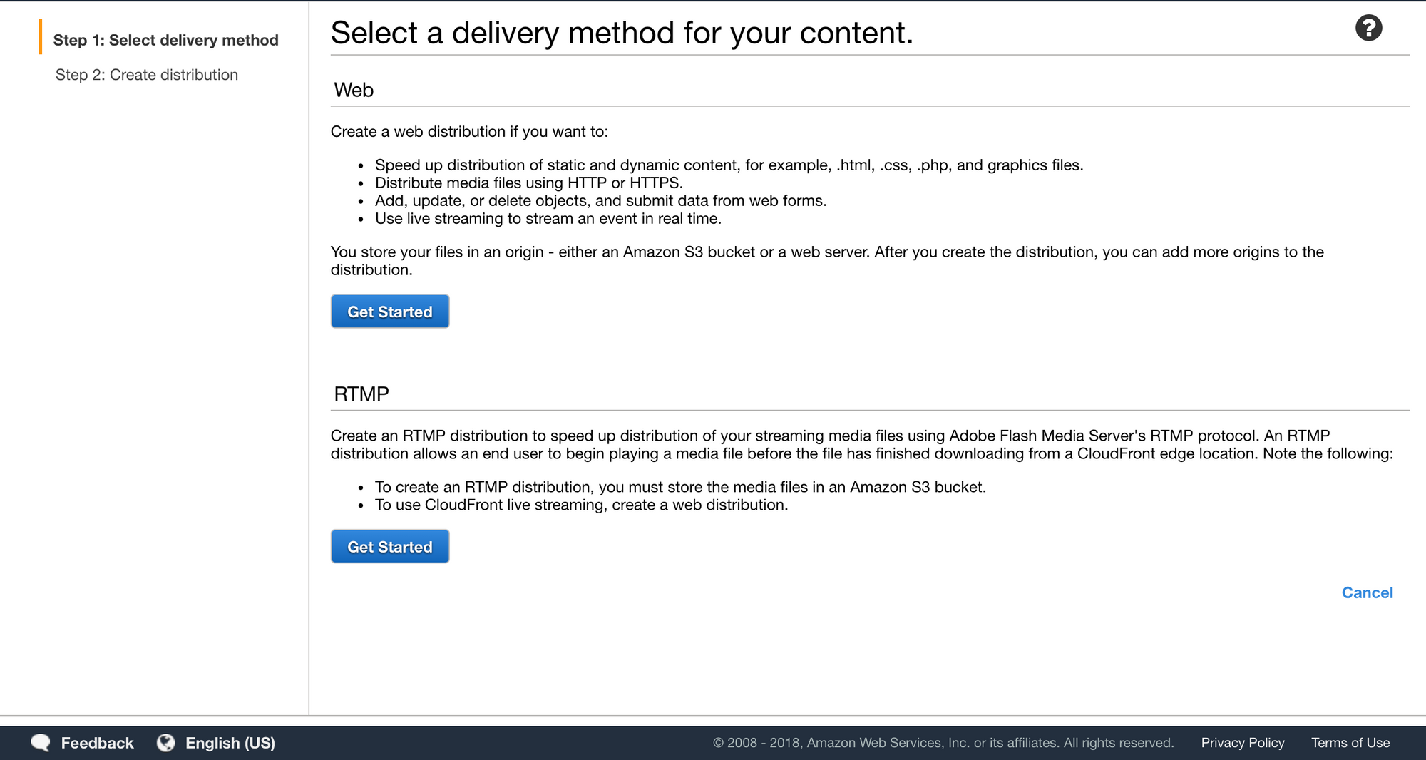 CloudFront Create - 1